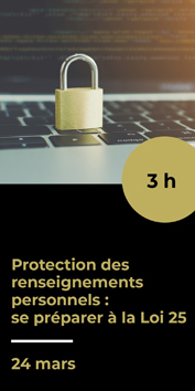 Protection des renseignements personnels: se préparer à la Loi 25 (Webinaire)